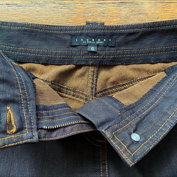 LAUNDRY by Shelli Segal Dyed Denim Skirt sz 6 - Picture 4 of 7